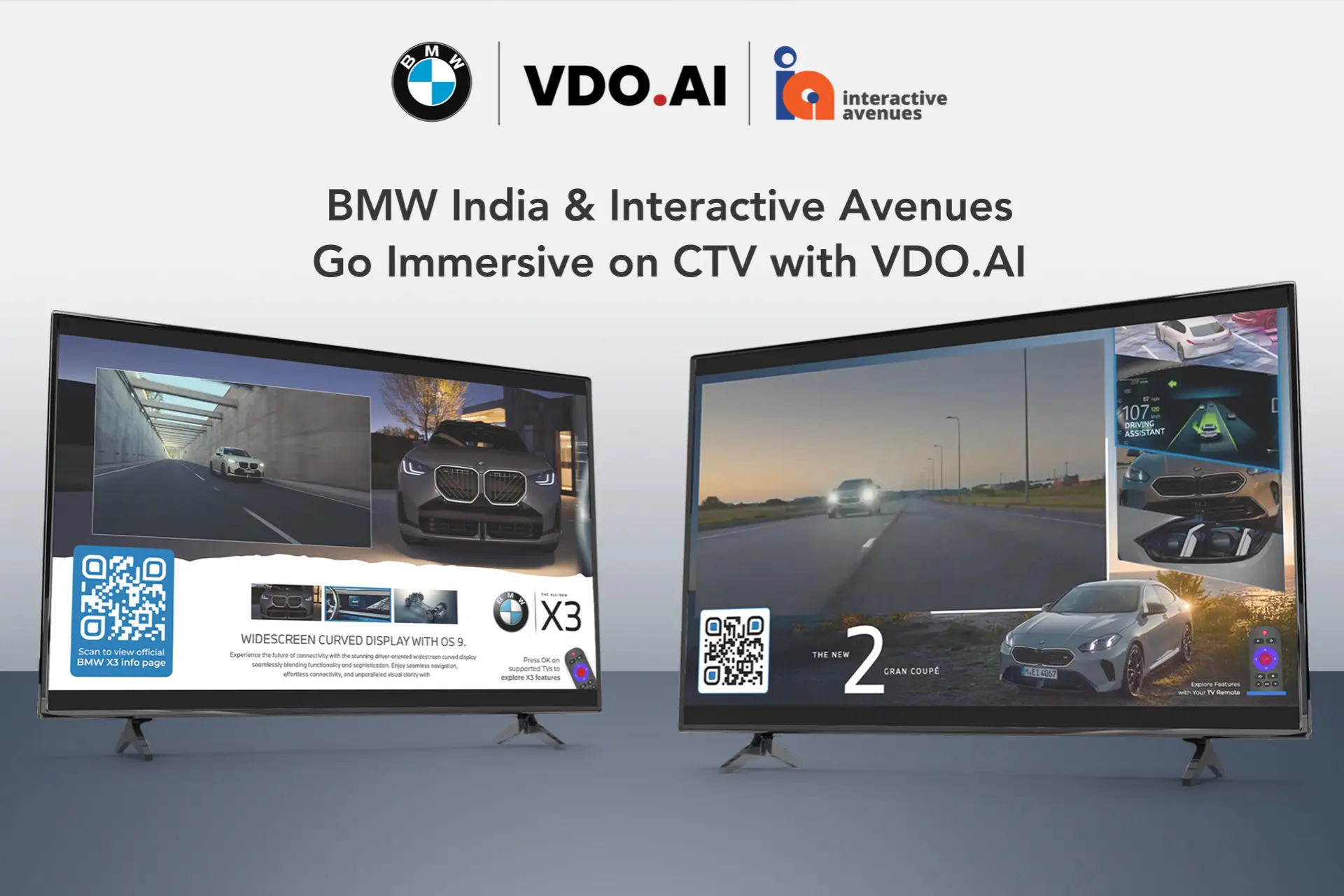 BMW India and Interactive Avenues collaborate with VDO.AI to launch the new BMW 2 Series Gran Coupé and X3.