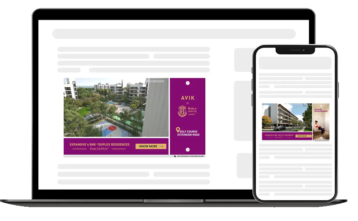 Avik By Birla Navya captivated affluent homebuyers across Delhi-NCR with precision-led OLV campaign powered by VDO.AI